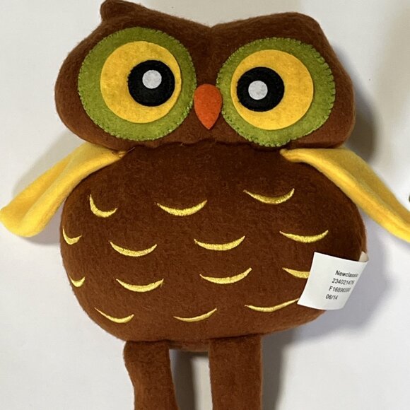 Set Of 3 Felt Pellet Body Owl Shelf Sitters Fall Mantle Decor Long Legs Wings - Picture 3 of 9